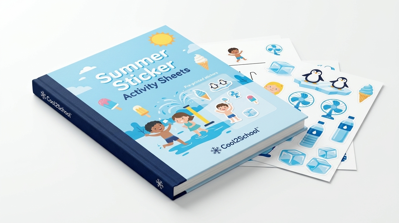 Summer sticker activity sheets