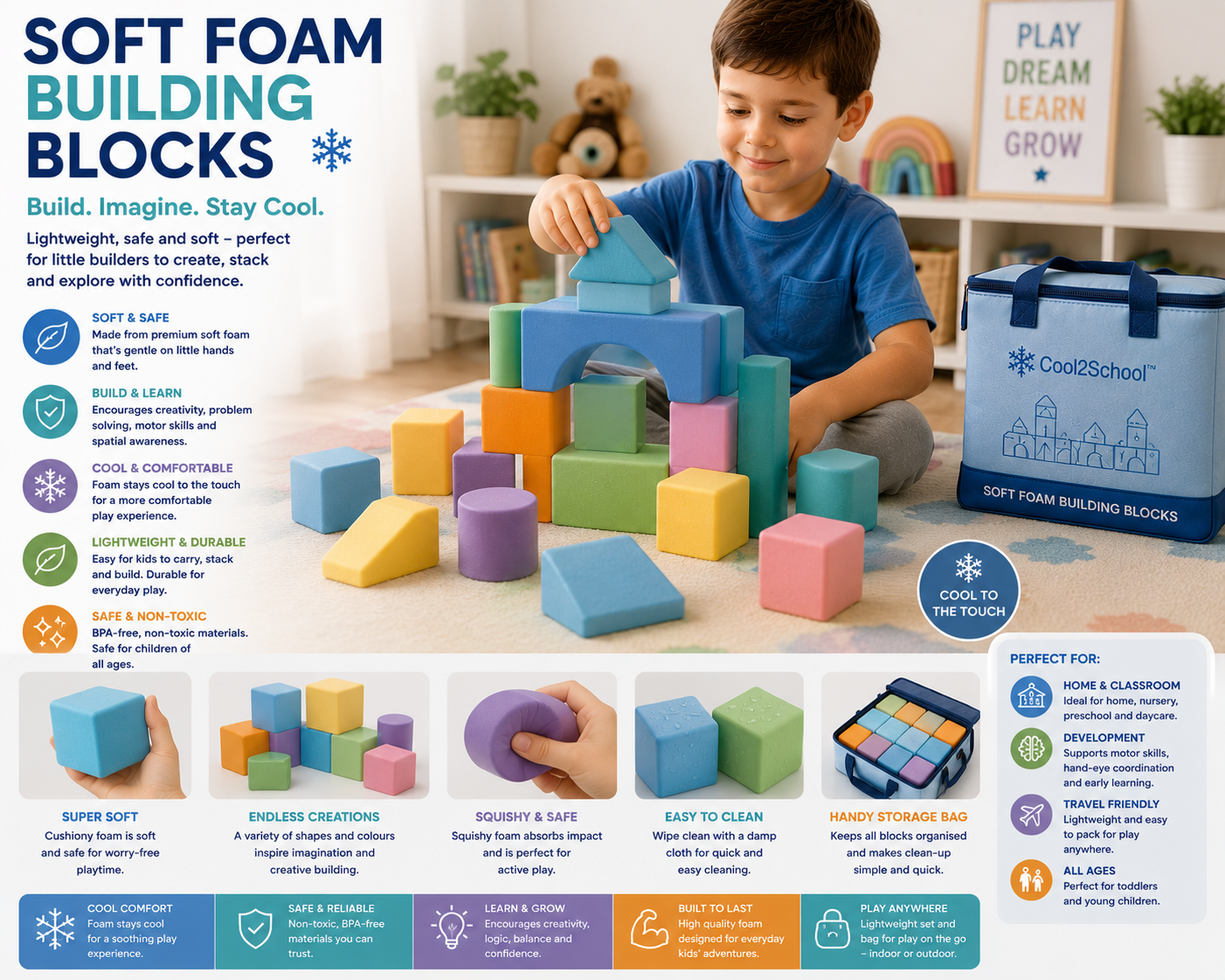 Soft foam building blocks — view 2