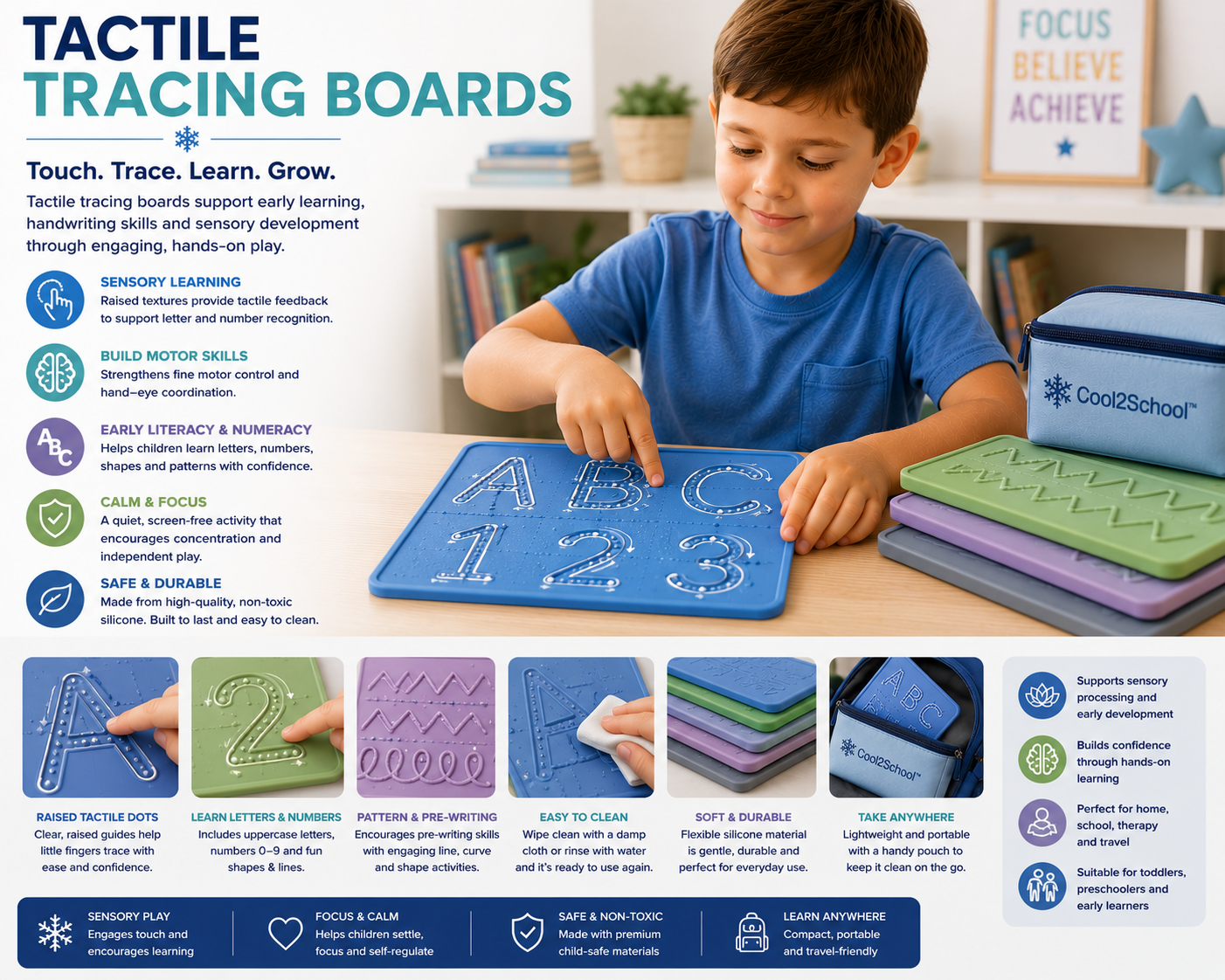 Tactile tracing boards  — view 2