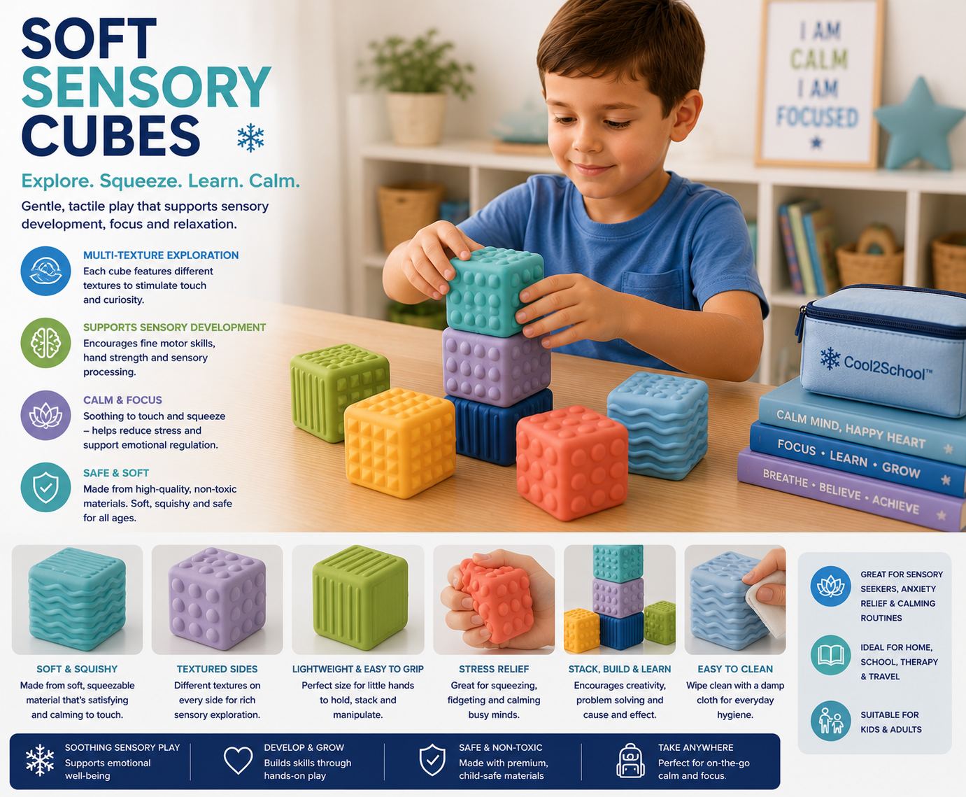 Soft sensory cubes — view 2