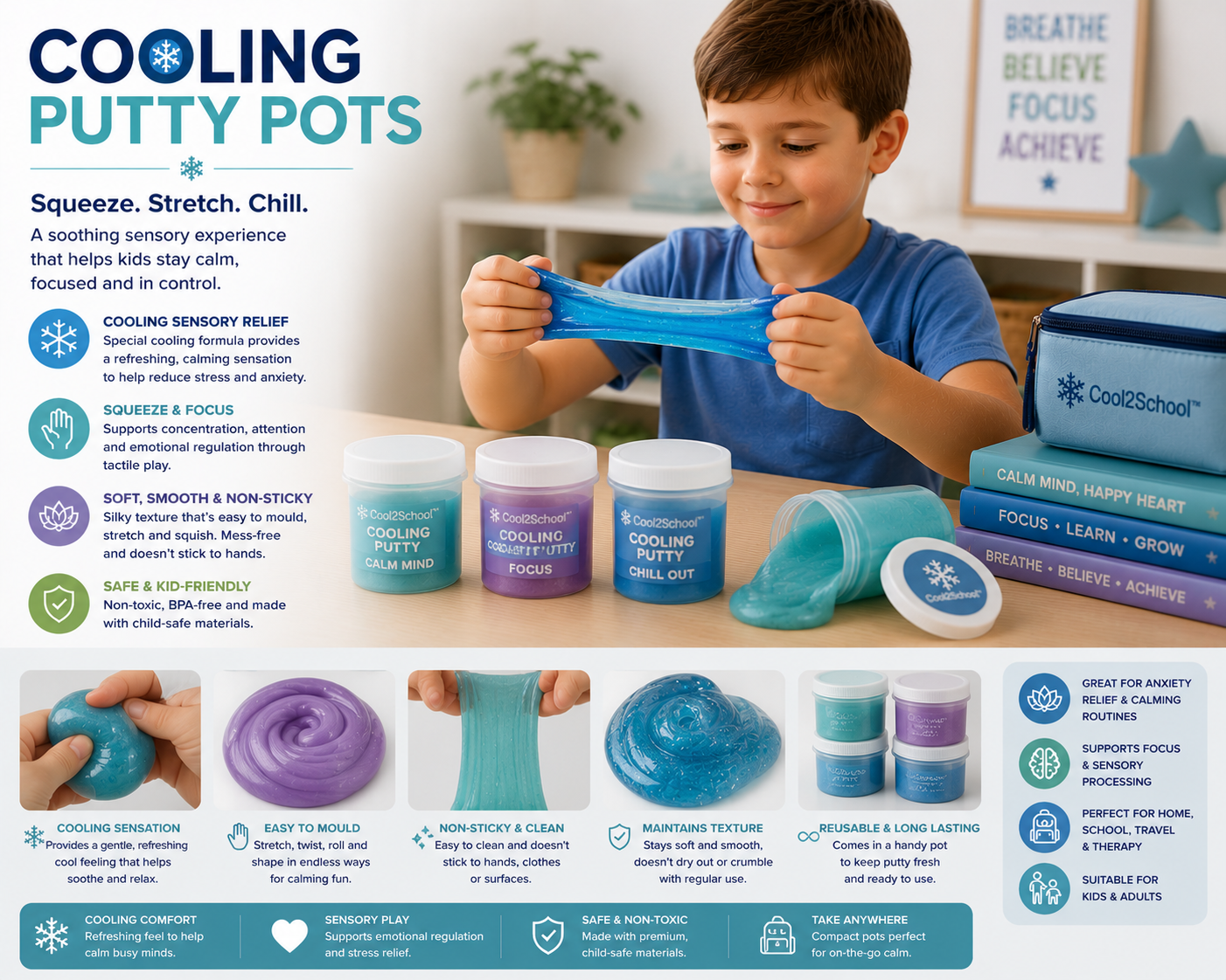 Cooling putty pots  — view 2